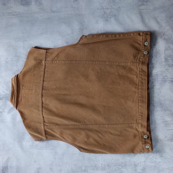 Vintage 90s Club Monaco Jeans Denim Brown Vest - Picture 6 of 6